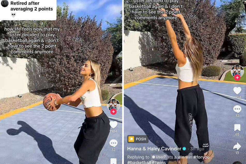 Hanna Cavinder admitted she's happy not to have to step back onto the basketball court.