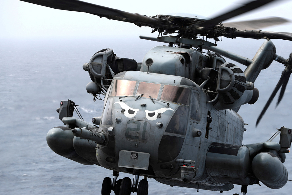 A missing CH-53E Super Stallion helicopter was found on Wednesday, but the five service members on board are still missing (file photo).