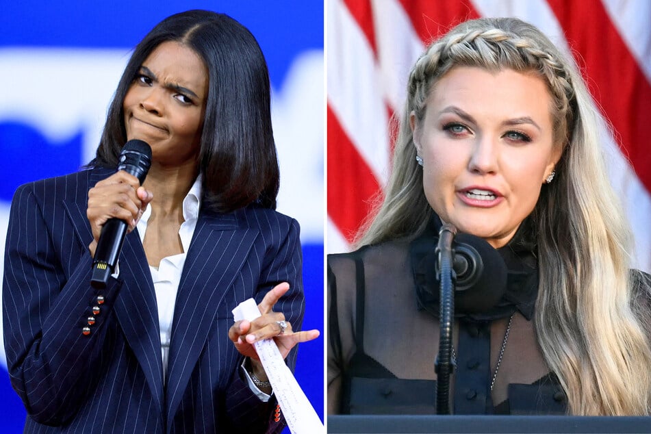 Erika Kirk (r), the wife of the late Charlie Kirk, recently held a private meeting with Candace Owens (l), who has been spreading conspiracy theories about her husband's murder.
