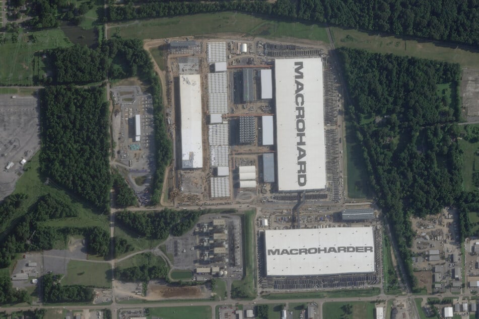 A satellite image taken on July 14, 2026, shows the SpaceXAI Colossus 2 data center in south Memphis, Tennessee.