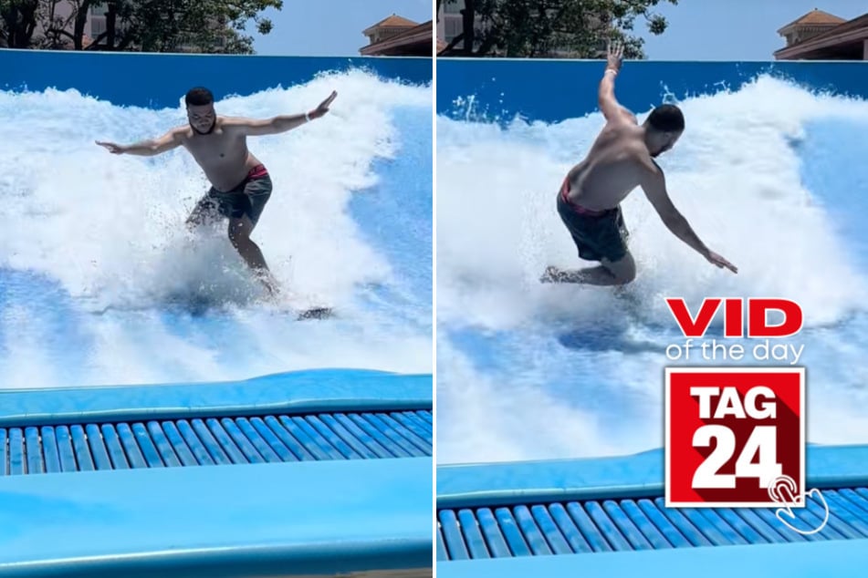 Viral Video of the Day for July 9, 2025: Man loses swim trunks after epic surfing fail!