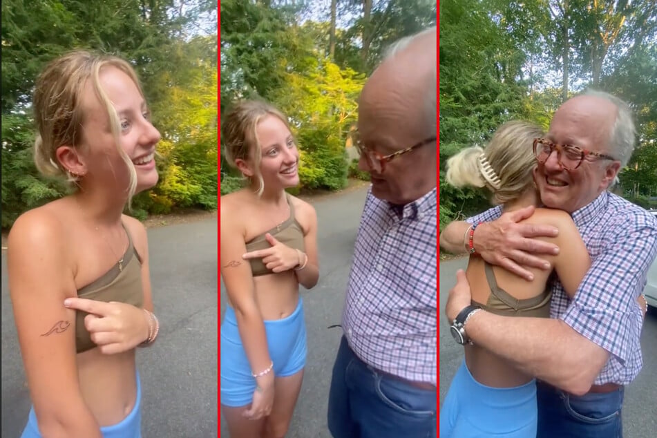 Woman's tattoo tribute for dad with Alzheimer's brings him and TikTok to tears