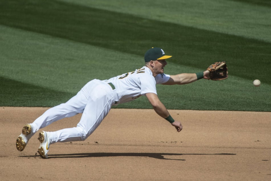 Athletics third baseman Matt Chapman went 1 for 2, scoring a run in the A's win over the Twins on Wednesday