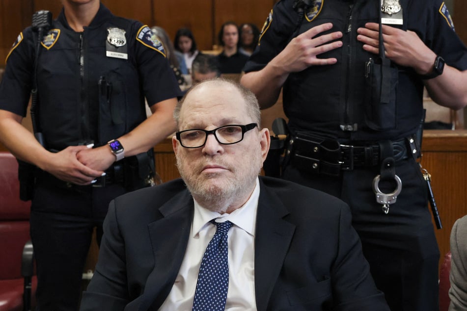 Former Hollywood film producer Harvey Weinstein appears in Manhattan Supreme Court during his retrial in New York City on May 15, 2026.