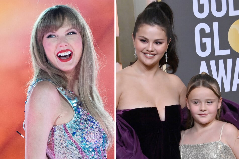 Selena Gomez (c) and Gracie Teefey (r) hit the town for a sister date night on Monday.