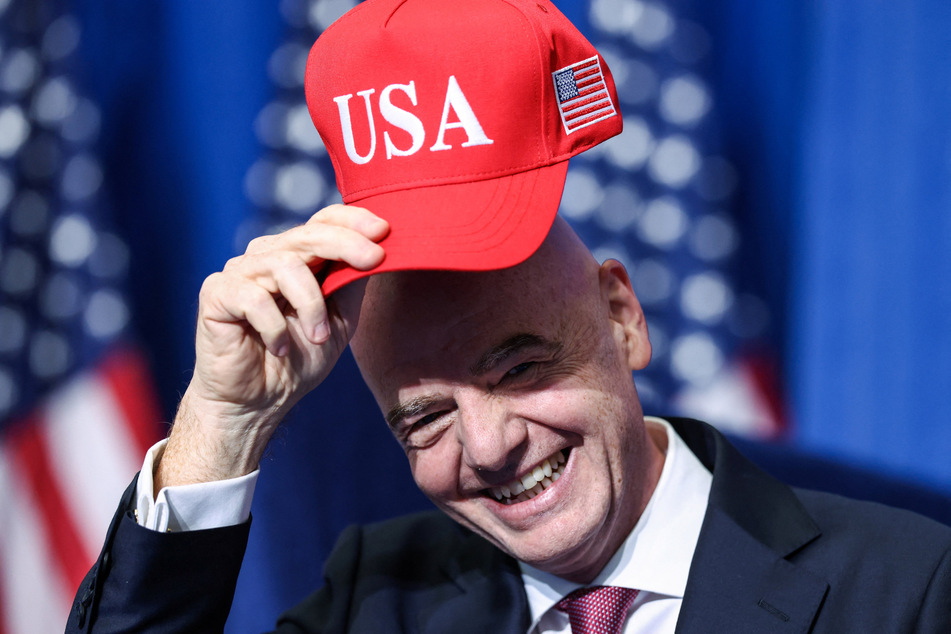 FIFA president Gianni Infantino attends the inaugural Board of Peace meeting in Washington DC on February 19, 2026.