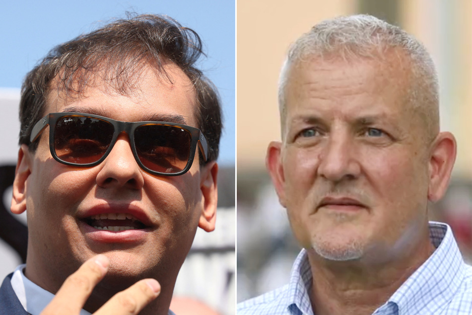 Congressman George Santos, who is facing multiple criminal charges, is being challenged by veteran and attorney Greg Hach (r.) for his House seat in 2024.