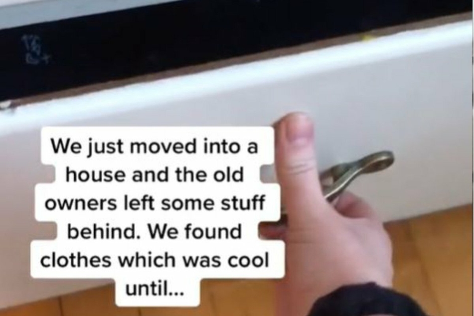 New homeowners find a shocking bag of tricks left behind in their new house