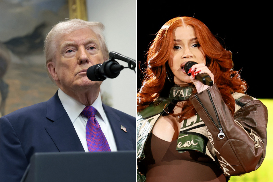 Cardi B (r.) doubled down on her criticism of the Trump administration in a viral new post.