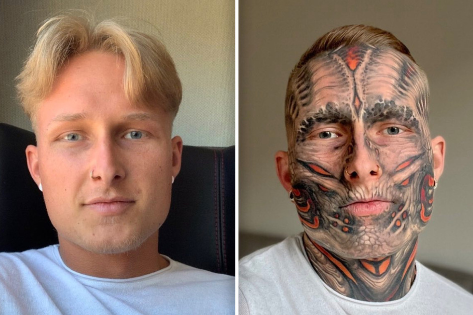 When you compare Tristan Weigelt before and after his tattoo journey, it's a true transformation.