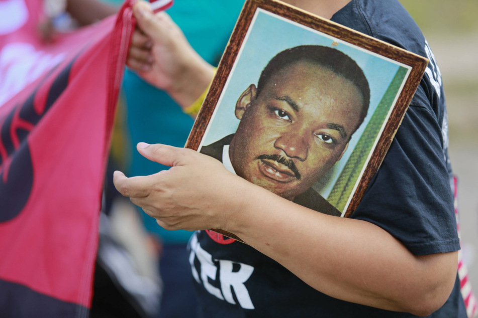Houstonians march for Black lives in May 2021.