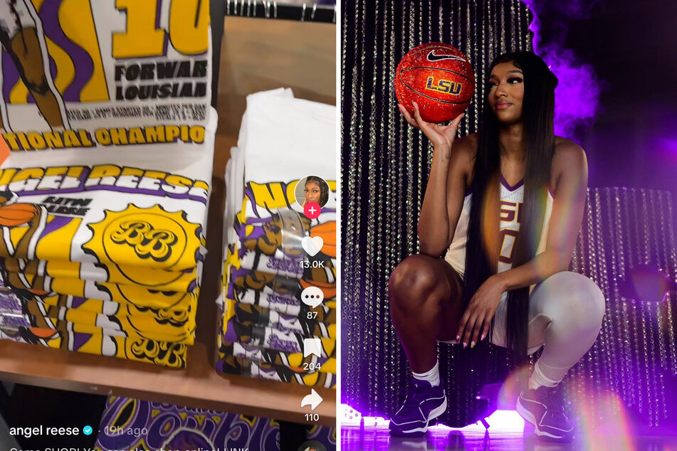Angel Reese fans lit up her video's comment section with enthusiasm over running up the hooper's clothing line!
