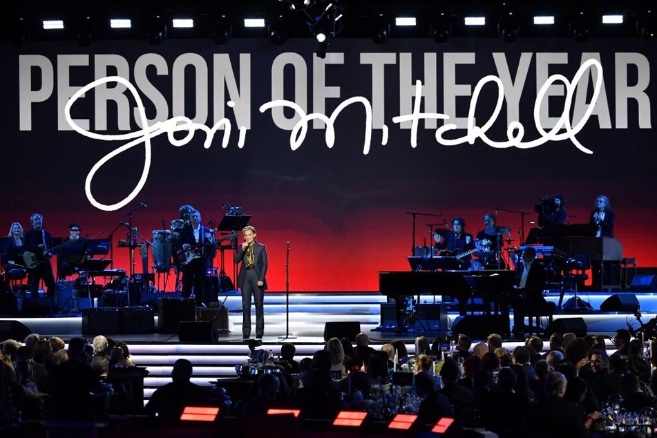 Brandi Carlile performs during the 2022 MusiCares Person of the Year gala honoring Joni Mitchell at the MGM Grand Conference Center in Las Vegas in April 2022.