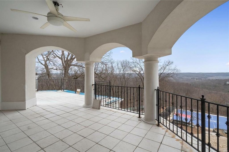 Just one of many balconies.