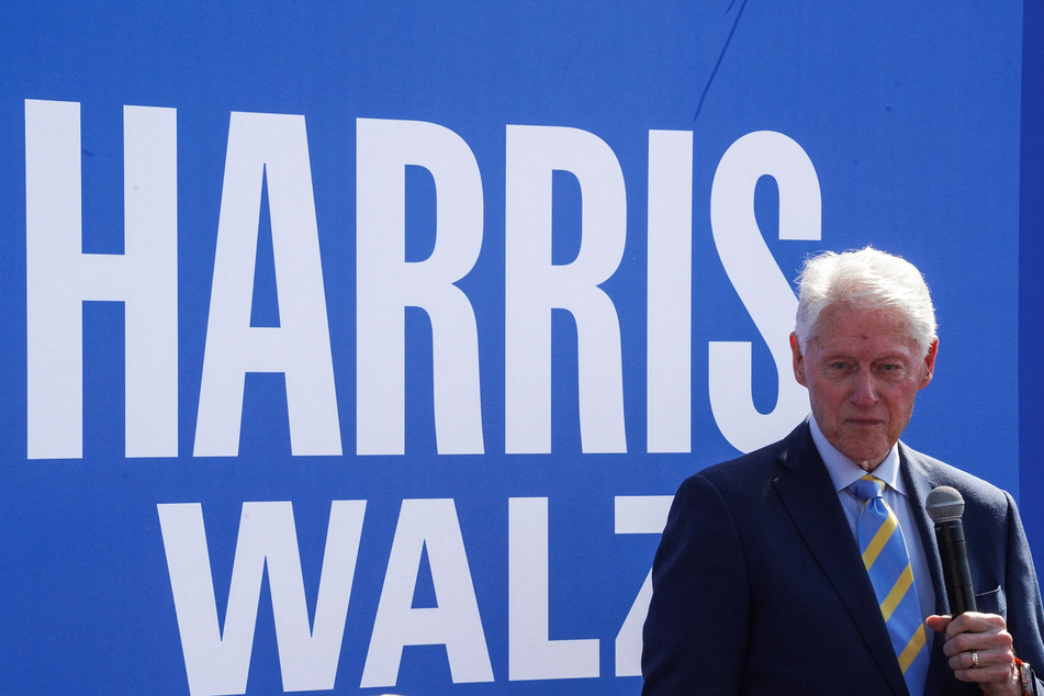 Former Democratic president Bill Clinton tours in support of the party's 2024 nominee, Vice President Kamala Harris.