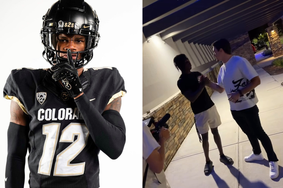 Colorado's Travis Hunter and Henry Blackburn shock fans with meet-up after dirty hit