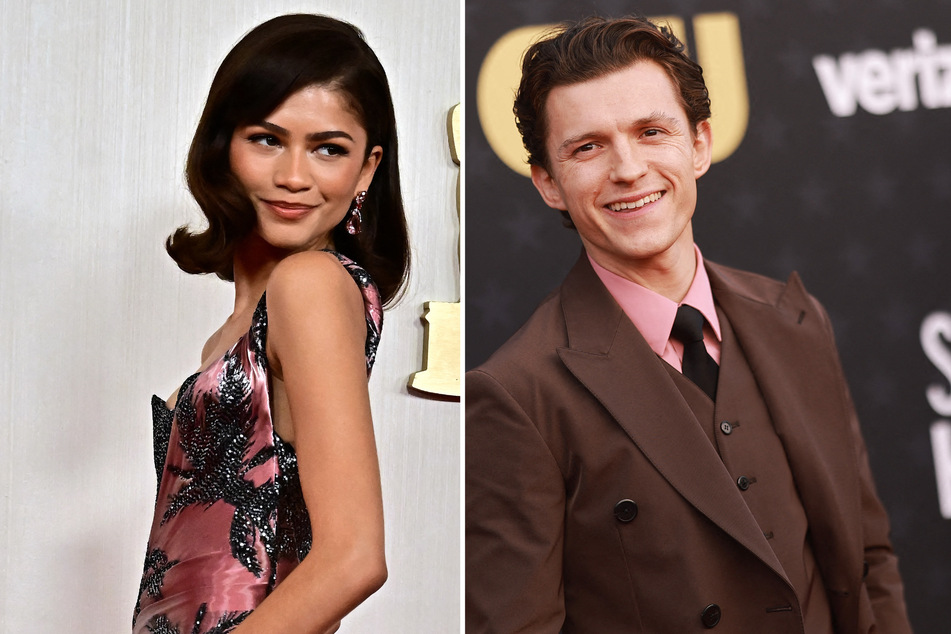 Zendaya (l.) and Tom Holland were spotted watching the women's final at BNP Paribas Open on Sunday.