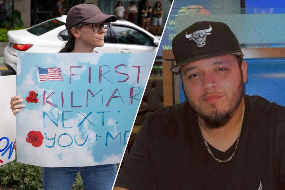 Top officials in the Trump administration tried to claim that Kilmar Abrgego Garcia (r.) was a "gang leader," despite having no evidence against the wrongfully deported man.