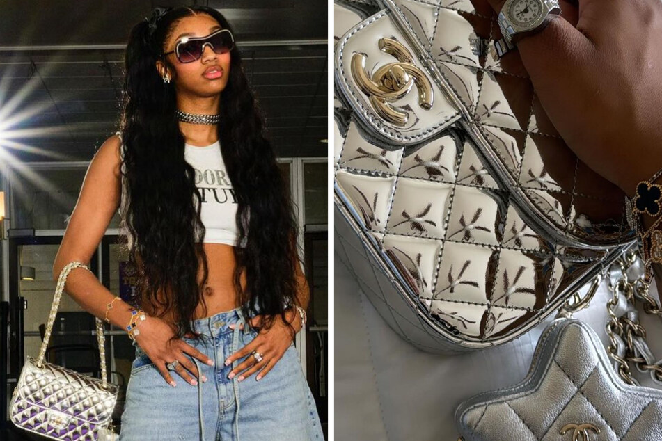 Angel Reese took her fashion game to the next level with a stunning look for her senior day game at LSU on Sunday.