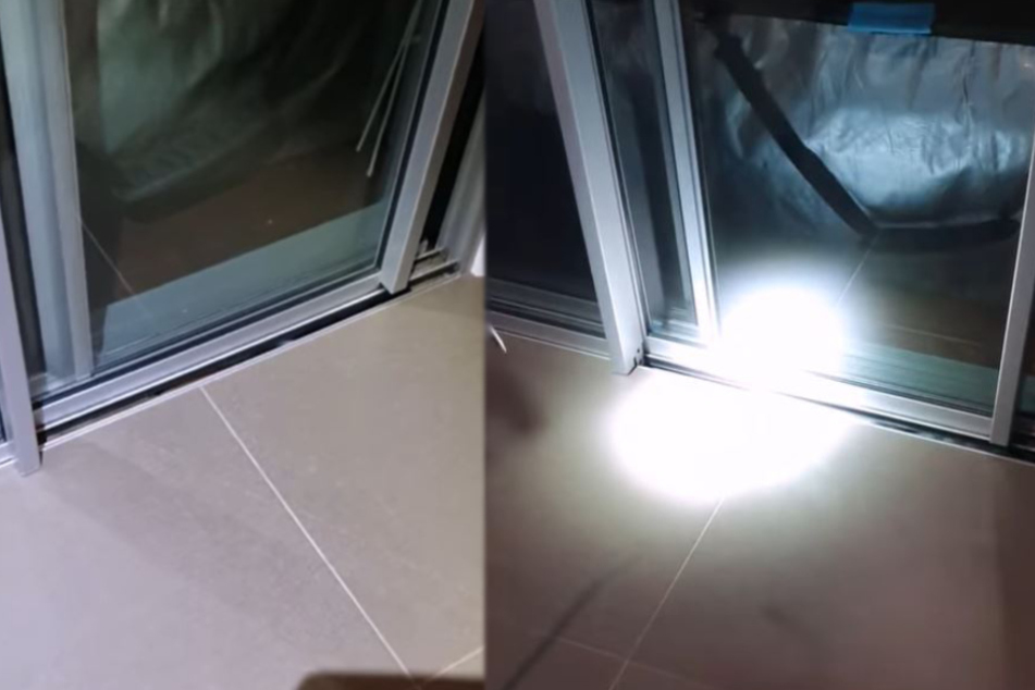 Family makes disturbing discovery under their sliding door