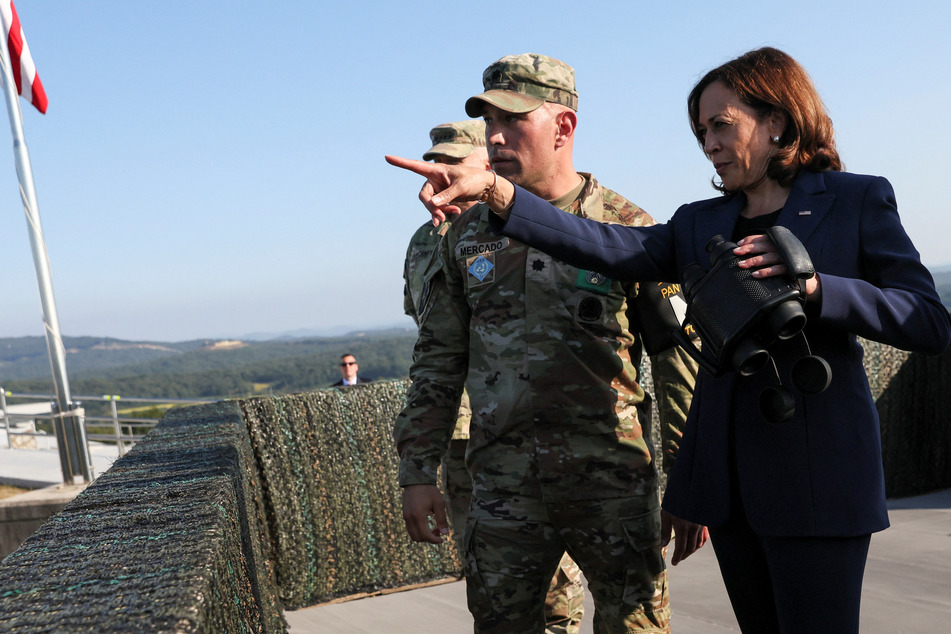 Kamala Harris slams Pyongyang's rocket test during Korea trip
