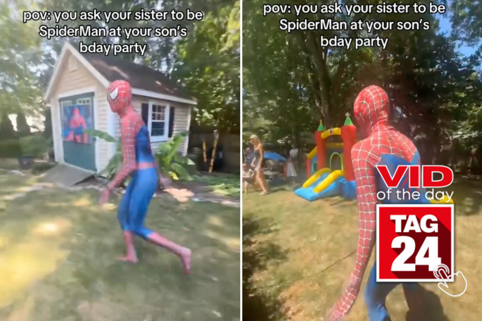 Viral Video of the Day for June 24, 2024: Spider "Ma'am" shocks nephew at birthday party!
