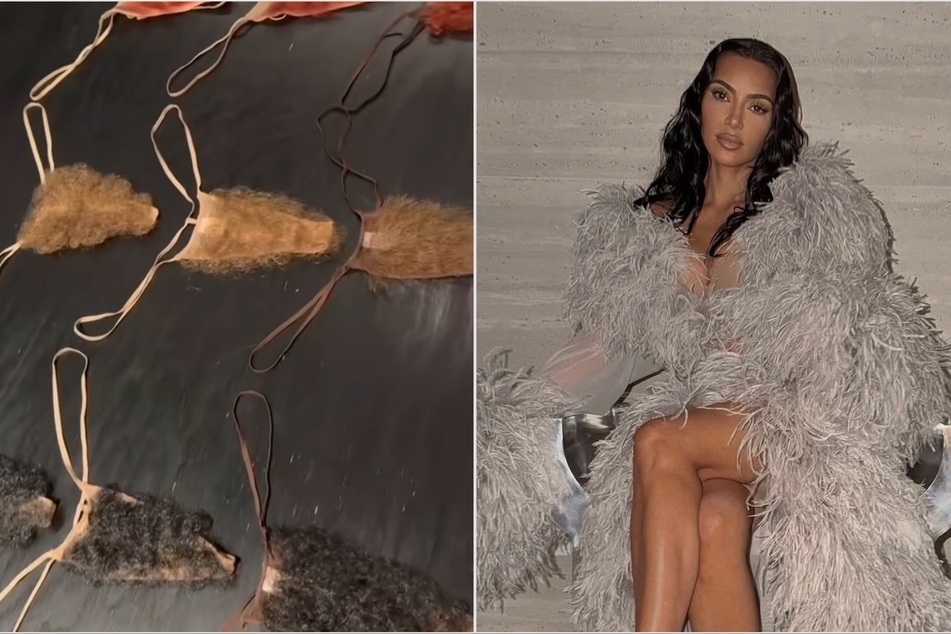 Kim Kardashian causes a stir with her faux-bush SKIMS thongs