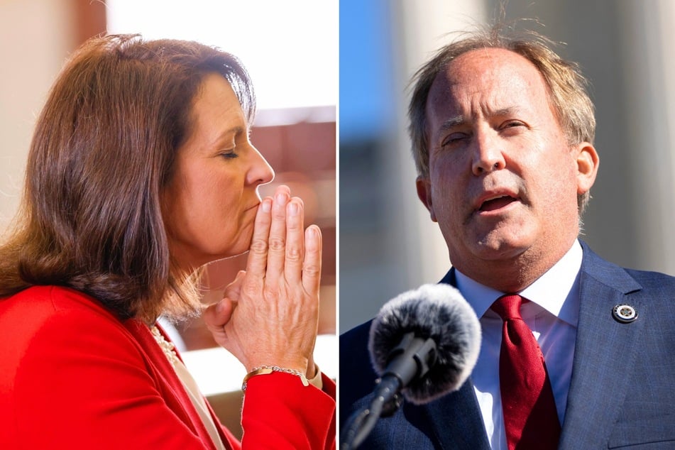 In a recent social media post, Texas Senator Angela Paxton (l.) announced she was divorcing her husband, Attorney General Ken Paxton (r.), but did not reveal why.