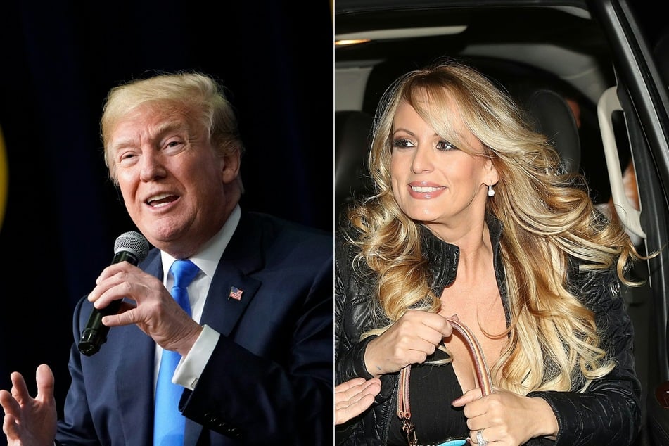 Porn star Stormy Daniels (r.) spent Sunday tweeting up a storm about former president Donald Trump as the possibility of his arrest looms.