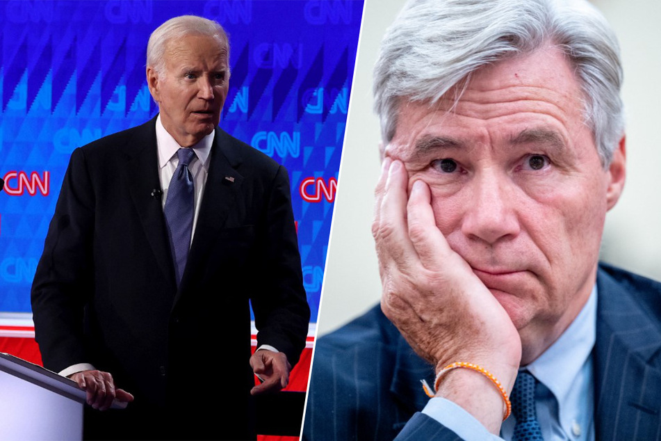 Senator Sheldon Whitehouse (r.) said he was "pretty horrified" by President Joe Biden's performance in his first debate of 2024 against Republican rival Donald Trump.