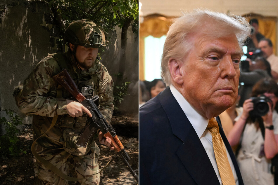 President Trump (r.) on Monday announced a deal with NATO chief Mark Rutte for European NATO states to buy US weaponry – particularly advanced Patriot systems – and give it to Kyiv.