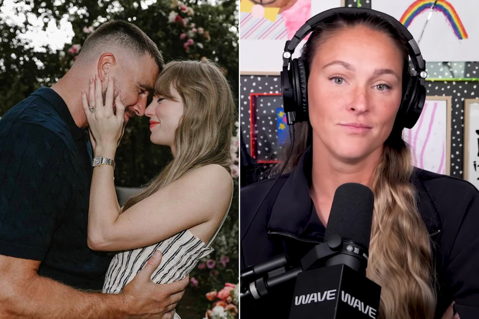 Kylie Kelce reveals why she avoided comment on Travis and Taylor Swift's engagement