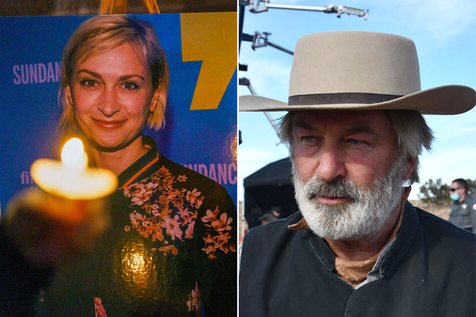 Actor Alec Baldwin (r) has been hit with yet another lawsuit by the parents and sister of Halyna Hutchins.