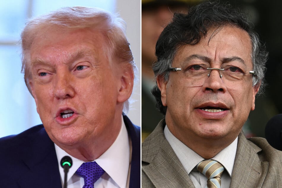 After a recent flare in tensions, President Donald Trump (l.) has confirmed that Colombian counterpart Gustavo Petro will visit the White House next month.