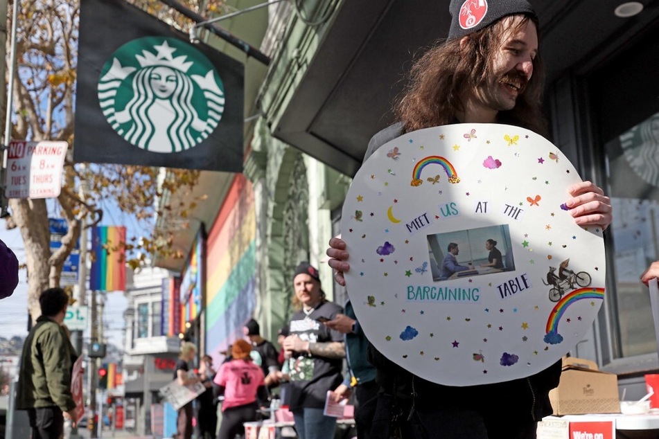 Starbucks Workers United members are calling on the coffee company to bargain in good faith for a union contract.