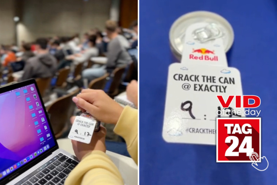 Viral Video of the Day for October 27, 2023: College students prank professor with 300 cans of RedBull