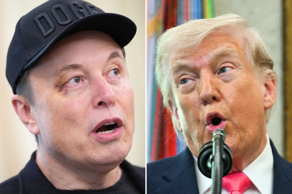 President Donald Trump's (r) White House recently turned down and offer from Elon Musk (l) to pay the salaries of unpaid TSA workers.