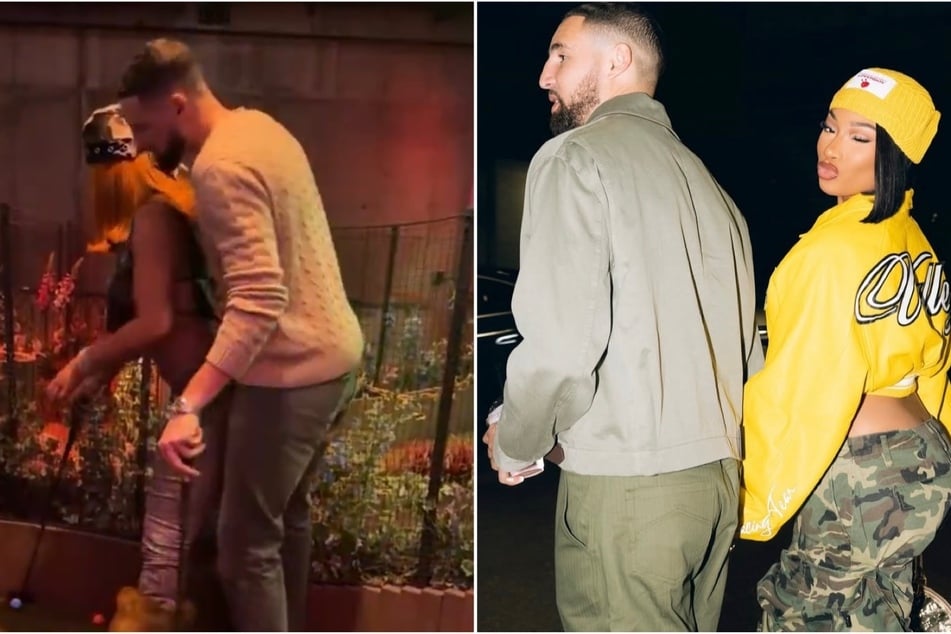 Megan Thee Stallion and Klay Thompson (c.) had a sexy date night after his team beat the New York Knicks.