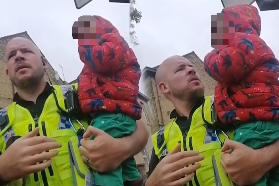 Confused toddler found wandering the streets without parents in sight