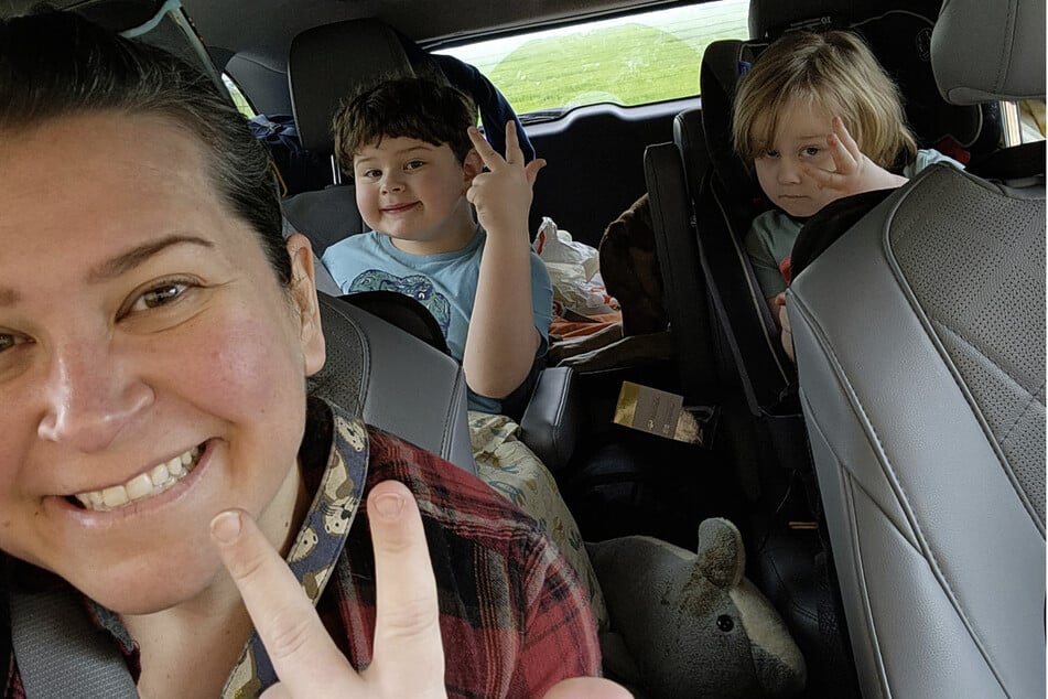 Sherry packed up her two sons and her dog and headed for San Diego.