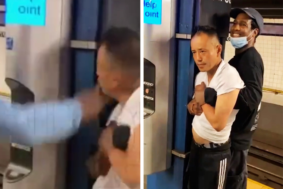 Asian man beaten on NYC subway in a viral video that sparks claims of sexual assault
