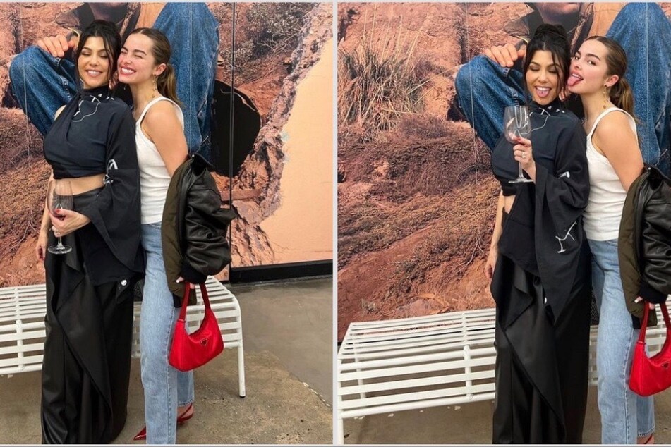 Kourtney Kardashian (l) and Addison Rae are the ultimate BFF goals.