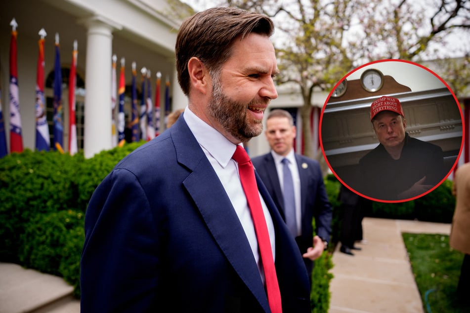 Vice President JD Vance (c.) said Elon Musk would continue to play a part in Donald Trump's administration.