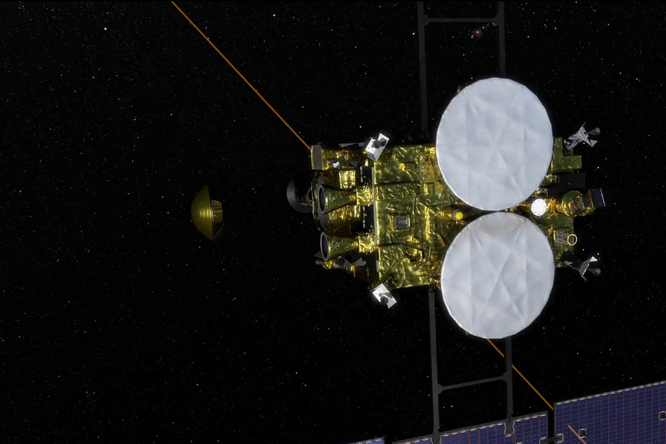 Japan's Hayabusa2 space probe conducted a flyby of a near-Earth asteroid to test out technology designed to stop similar rocks from hitting the planet.