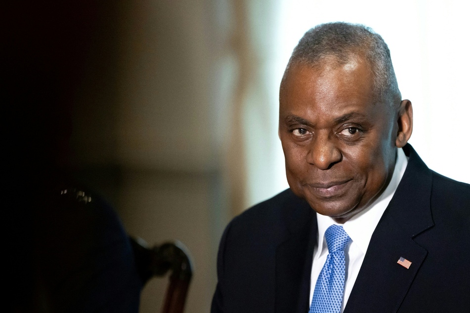 Defense Secretary Lloyd Austin speaks during a meeting with NATO Secretary General Jens Stoltenberg at the Pentagon on Monday.
