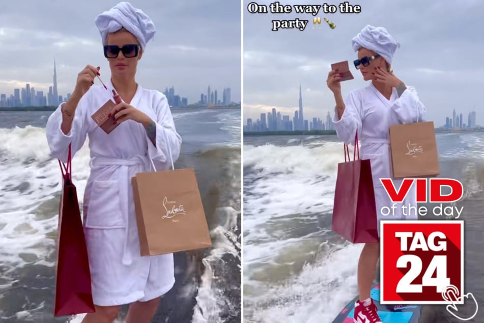 Today's Viral Video of the Day shows a woman who takes multitasking to a whole new level!