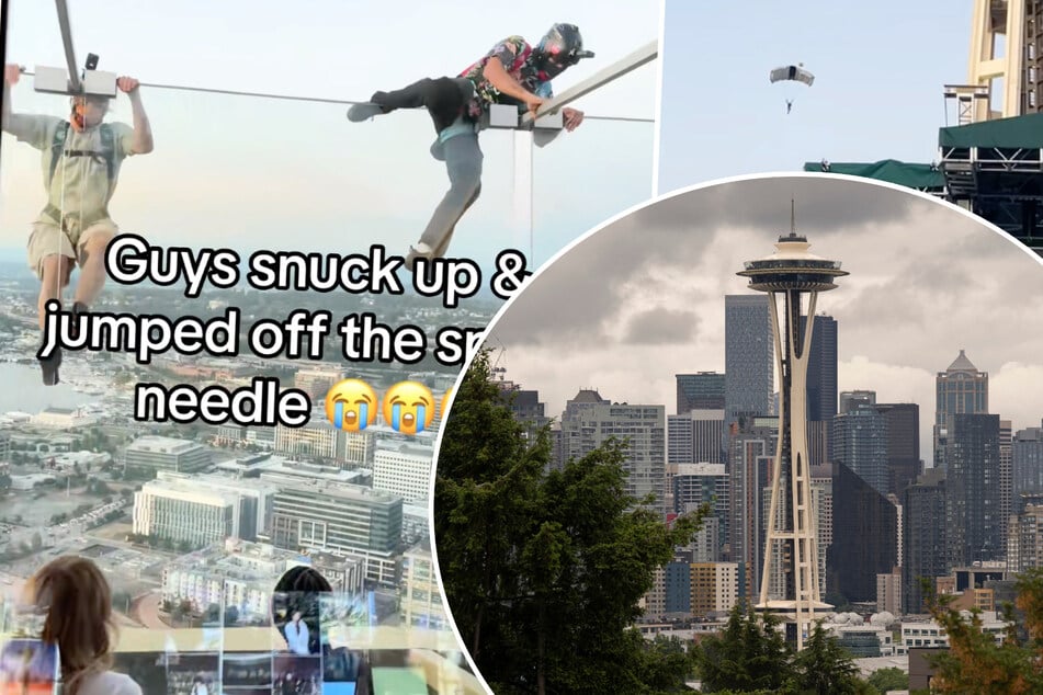BASE jumpers spark police hunt after leaping off Seattle Space Needle