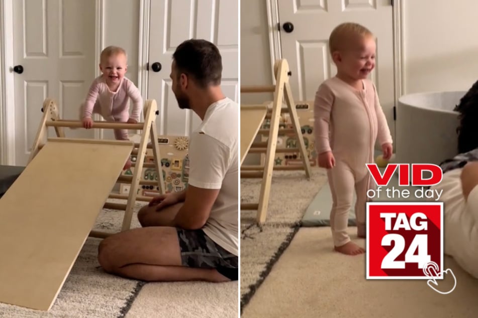 Viral Video of the Day for January 2, 2025: Dad and daughter have adorable giggling sesh!