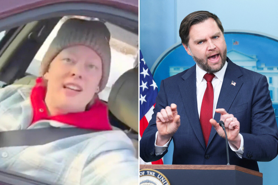 JD Vance (r) is continuing to push his controversial "self-defense" argument regarding Renee Good (l.), the woman who was fatally shot in Minneapolis by an Immigration and Customs Enforcement (ICE) agent.