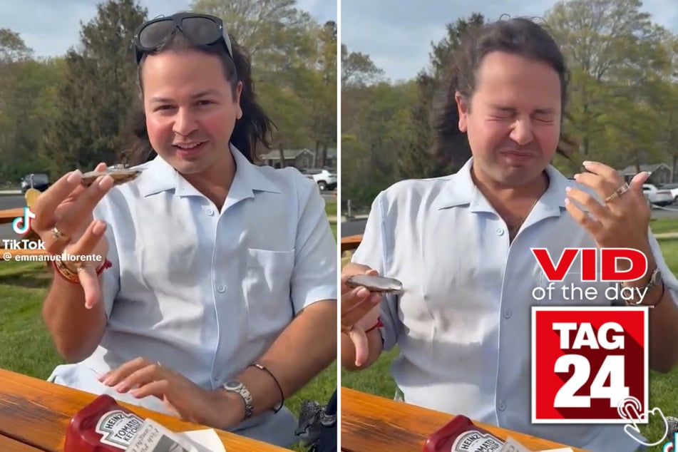 In today's Viral Video of the Day, a man decided to indulge in the local cuisine during a winery visit on Long Island, but things didn't go quite as planned!